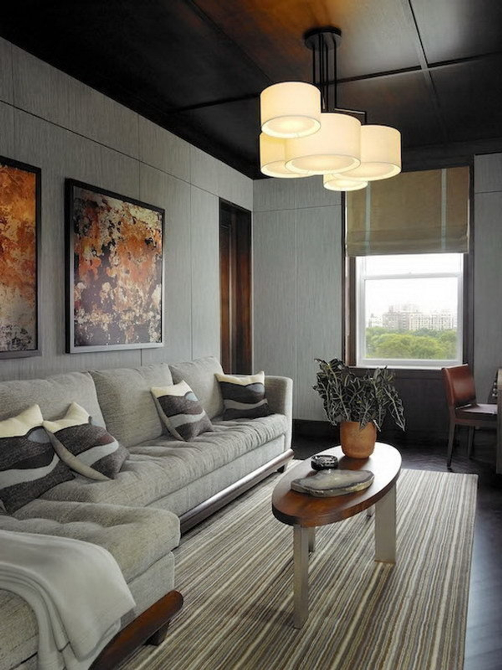 Ceiling design lamp  Noon 12 by Zeitraum (Grey)