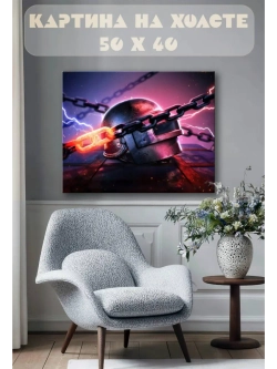 Картина на стену 40 X 50 Шлем из игры PUBG Mobile