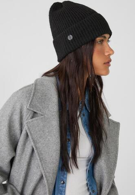 STRADIVARIUS ШАПКА С КОНТРАСТНОЙ ДЕТАЛЬЮ, ЧЕРНЫЙ