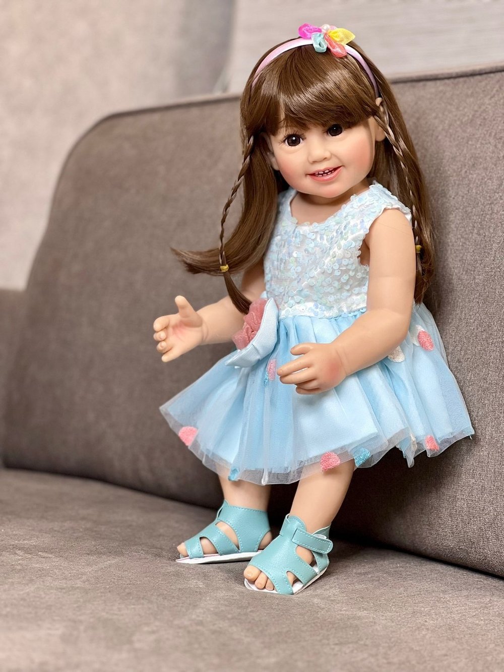 Кукла Реборн виниловая 55см в пакете (FA-041)