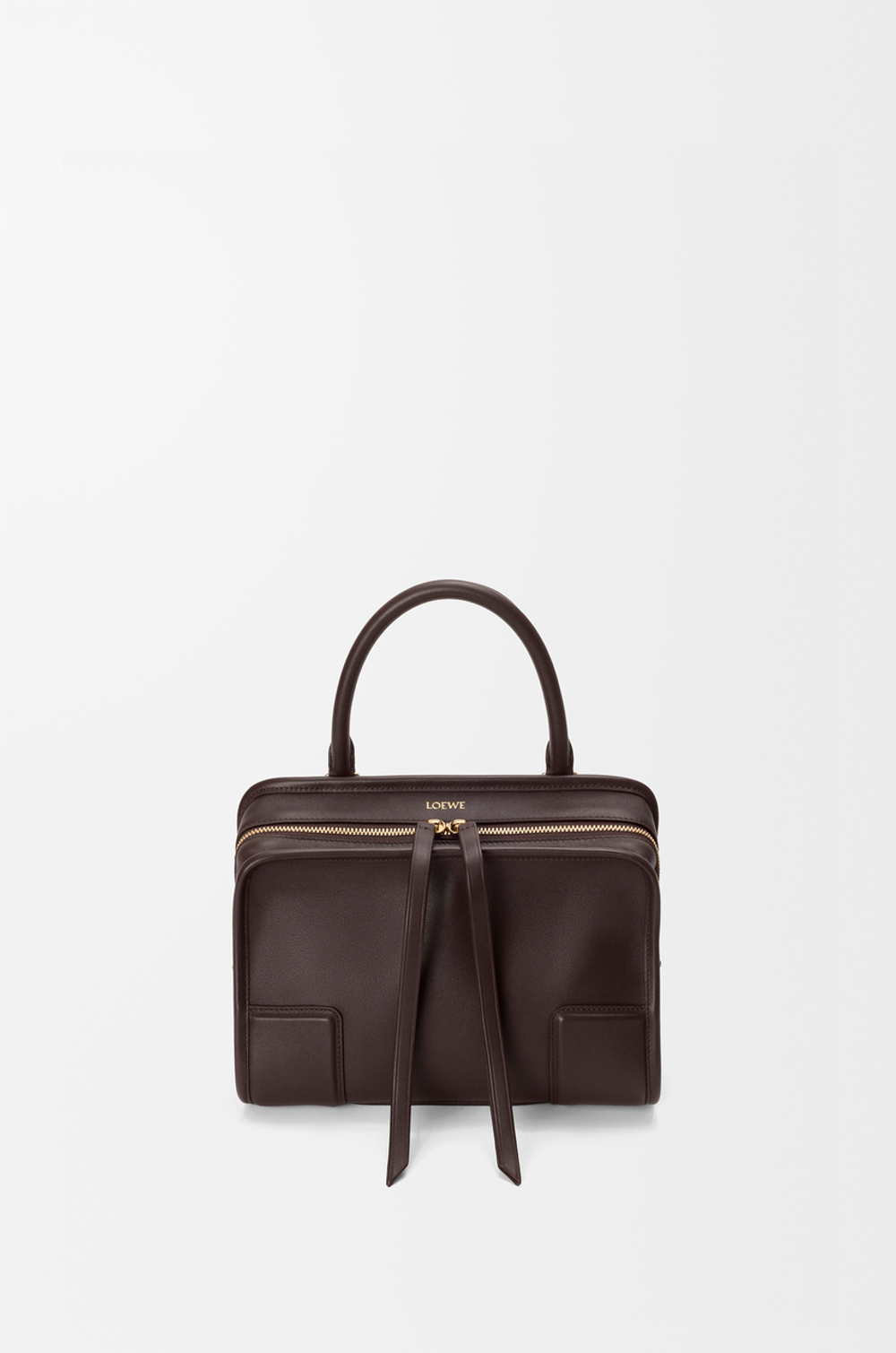 Loewe Маленькая сумка Amazona 180 из мягкой телячьей кожи, темно-каштановый