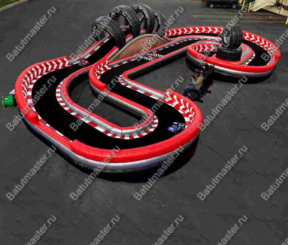 Надувная трасса для машинок "Автотрек", 15,3*6*2,5 м