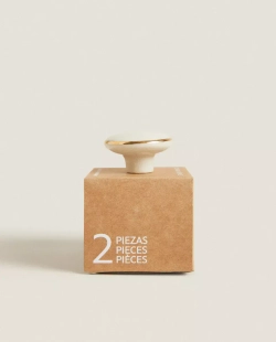 ZARA HOME ДВЕРНАЯ РУЧКА С ЗОЛОТОЙ КАЙМОЙ (НАБОР ИЗ 2 ШТ.)