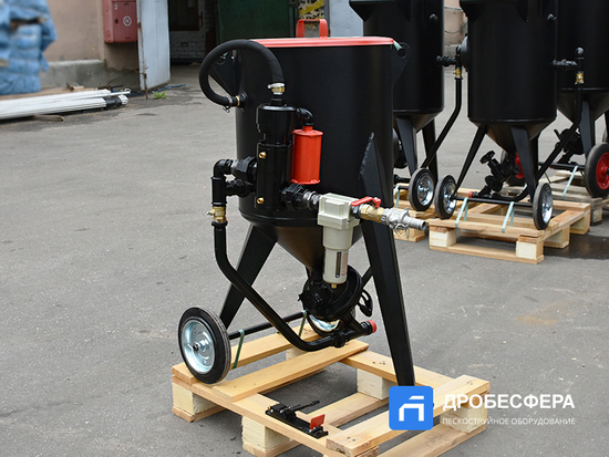 Пескоструйный аппарат PST-PS-75-3 без рукава TWIN с шиберным дозатором