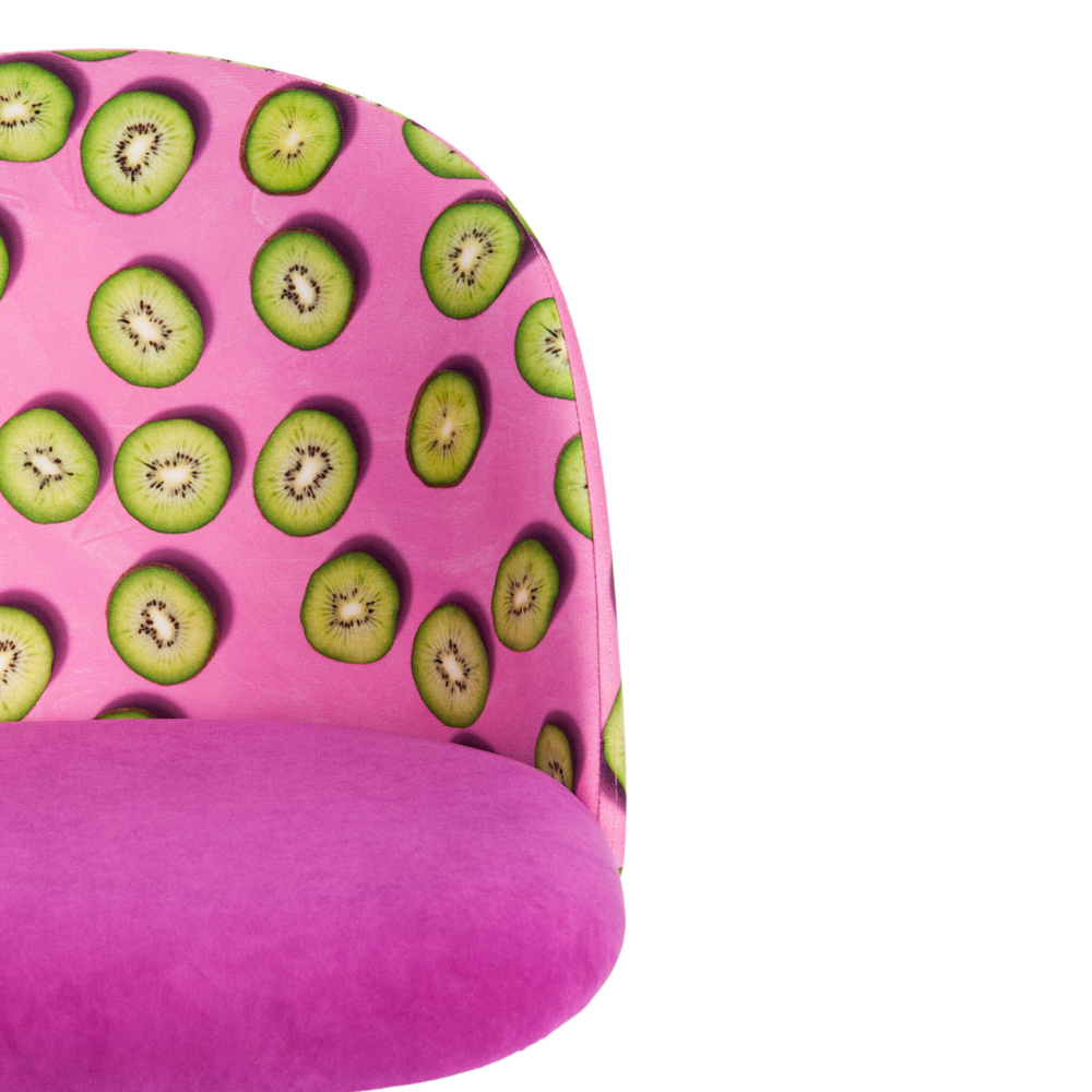 Кресло MELODY ткань/флок, фиолетовый, Botanica 06 kiwi/138