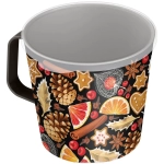 Контейнер-кружка «IZI-GO» 750мл с декором (черный)