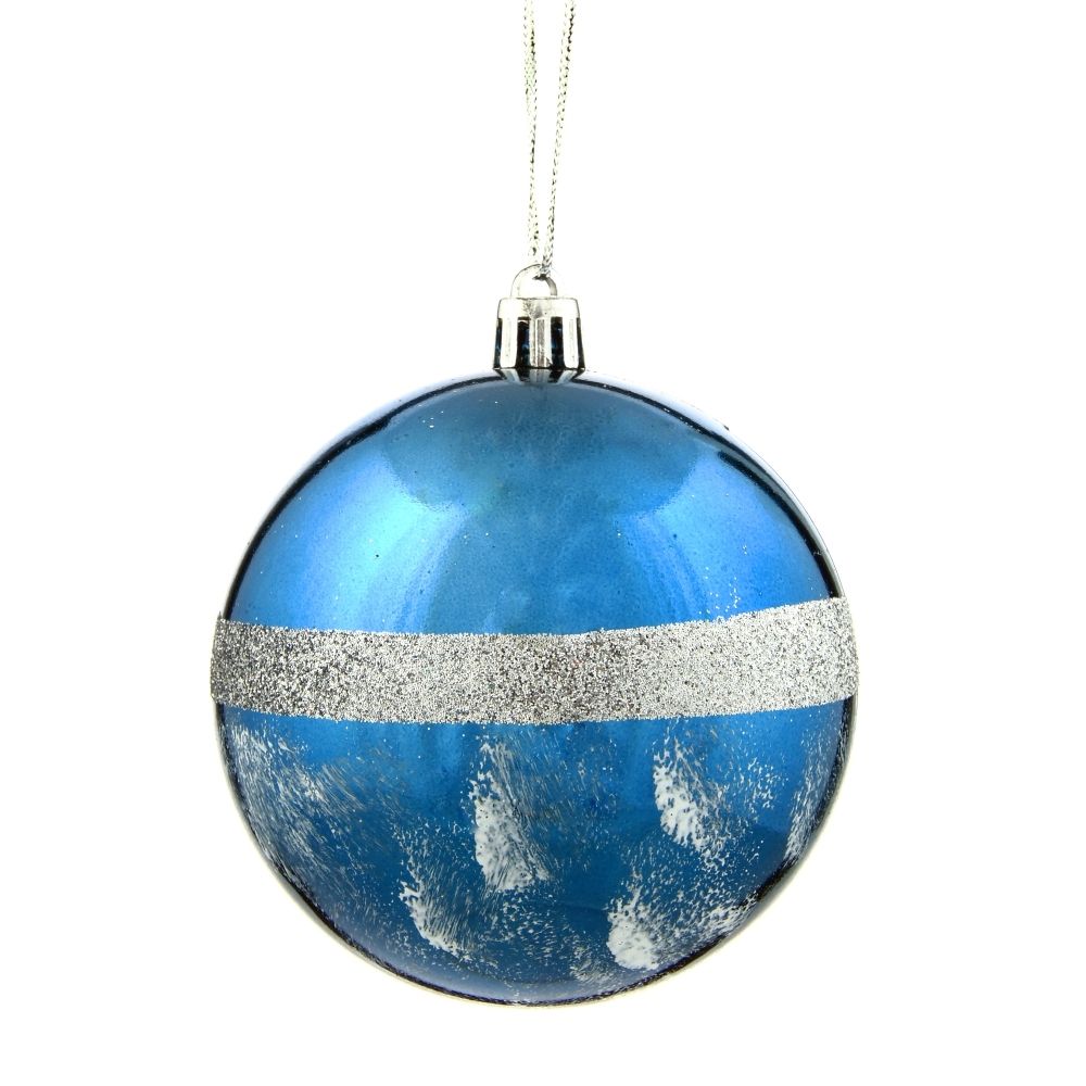 GAEM Набор из 12шт, Украшение новогоднее Шар "Синее вдохновение", D 8 см, L35 W27 H9 см