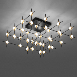 Потолочный светильник Molecular 36 black/gold
