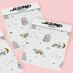 Ткань дюспо динозаврики в облаках