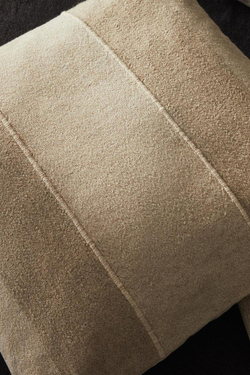 ZARA HOME ЧЕХОЛ ДЛЯ ДЕКОРАТИВНОЙ ПОДУШКИ С ВЫШИВКОЙ В ПОЛОСКУ, СВЕТЛО-БЕЖЕВЫЙ