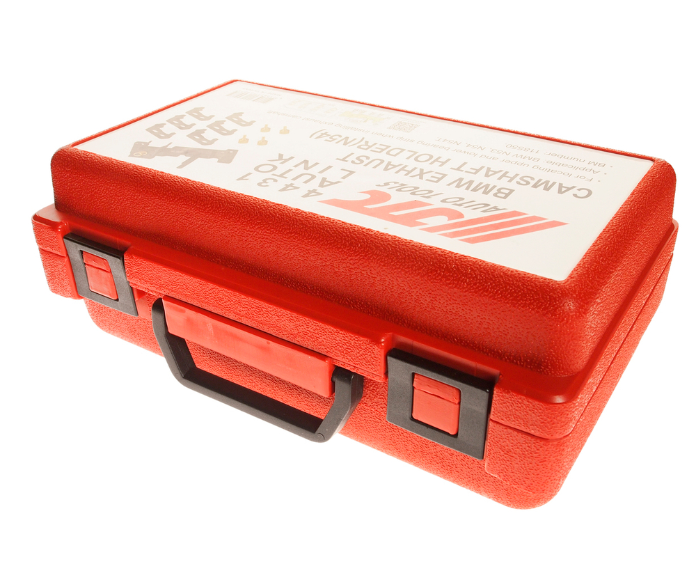 JTC-4431 - Набор приспособлений для фиксации коленвала и распредвала (BMW N47) JTC - 
Набор специально разработан для фиксации распредвала BMW (БМВ).
Применение: BMW (БМВ)  N53, N54, N54T.
Оригинальныи? номер: 118550.