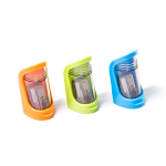 Точилка пластиковая Yalong, 1 отверстие, фигурная, с контейнером, цвет ассорти
