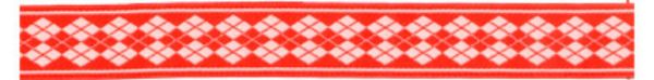 Лента (тесьма) жаккардовая 20.0 мм / 10±0.5 метров, красный, Gamma TRJ-44