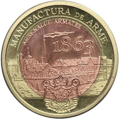 РУМЫНИЯ, 2013, 10 LEY [ПРОБНАЯ МОНЕТА] [БИМЕТАЛЛ]