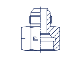 Соединение PS JIC 3/4 - JIC 1/2
