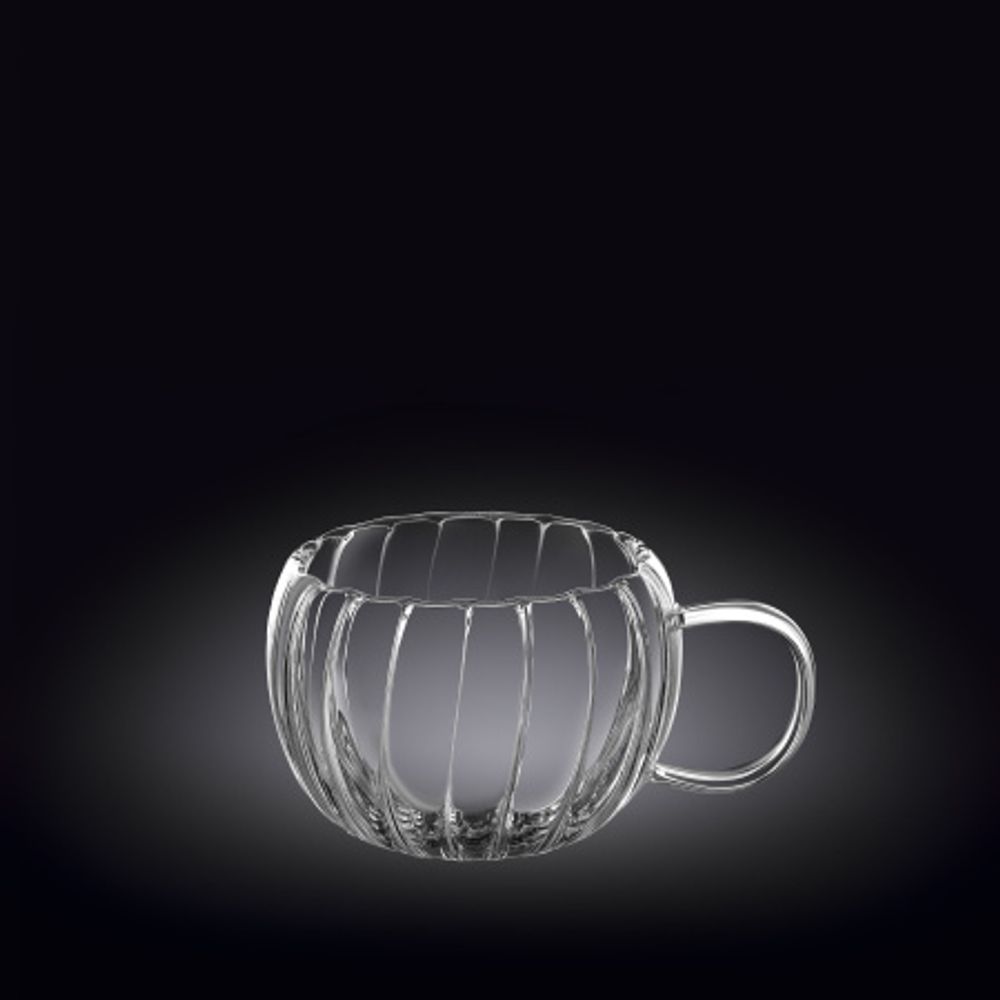 Кружка 300 мл. d=90 мм. h=75 мм. с двойными стенками Термостекло Wilmax