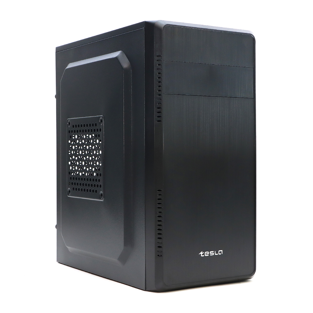 Корпус TESLA 1703BM, Без БП, mATX, чёрный, 2xUSB2 (TSL-1703-BM)