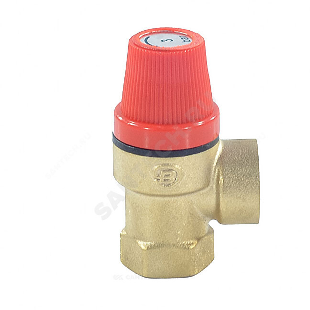 Клапан предохранительный угловой латунь Ду 15х15 ВР G1/2"хG1/2" Рср=6бар Benarmo