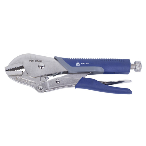 МАСТАК (036-10250H) Зажим с фиксатором 250 мм, прямые губки