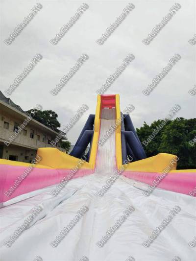Надувная прямая водная горка «Экстремальный спуск», 55*12*10 м