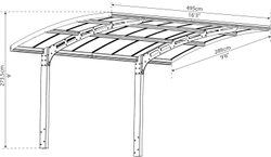 Навес для автомобиля Palram Arizona Breeze 5000 10 x 16 ft