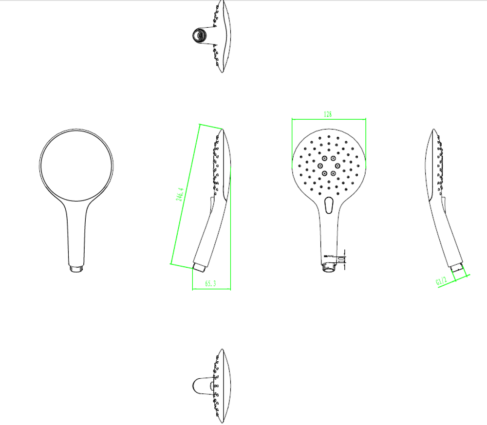 Ручной душ 3-режимный Bravat Fresh