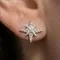 Серьги-пусеты Вифлеемская звезда из серебра 925 пробы с фианитами