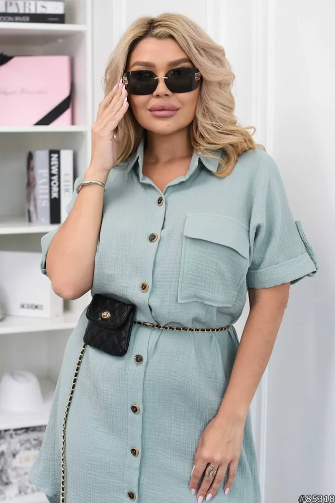 Платье-рубашка УК-877 Фабрика Моды