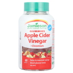 Jamieson Vitamins, Яблочный уксус с хромовыми жевательными мармеладками, красное яблоко, 60 жевательных мармеладок