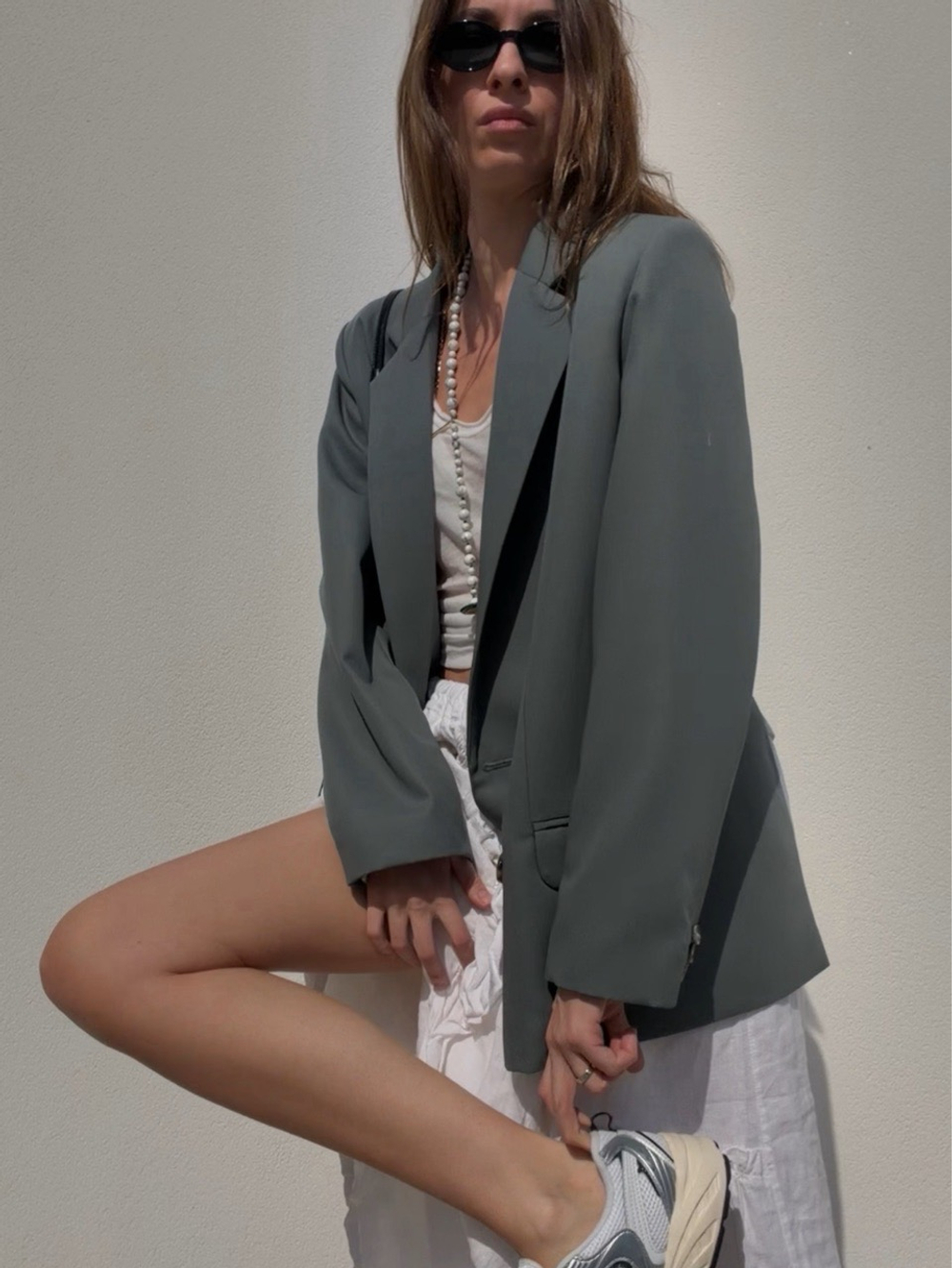 Жакет Полынь с молочной спинкой с нежными цветами