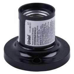 ULH-02-E27W-Bakelite Патрон настенный прямое основание. Карболитовый. Цоколь Е27. TM Uniel