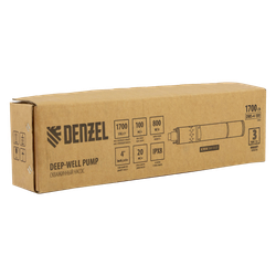 Скважинный насос Denzel DWS-4-100 97252 (800 Вт, 1700 л/ч, подъем 100 м)