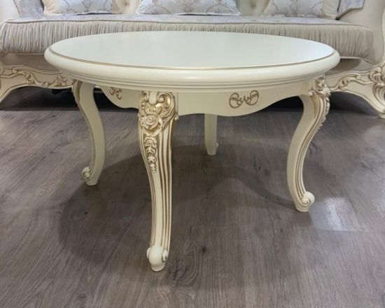 Стол журнальный МОНА ЛИЗА круглый крем