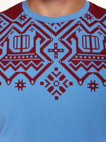 Футболка Варгградъ мужская голубая «Вдоль по морю»