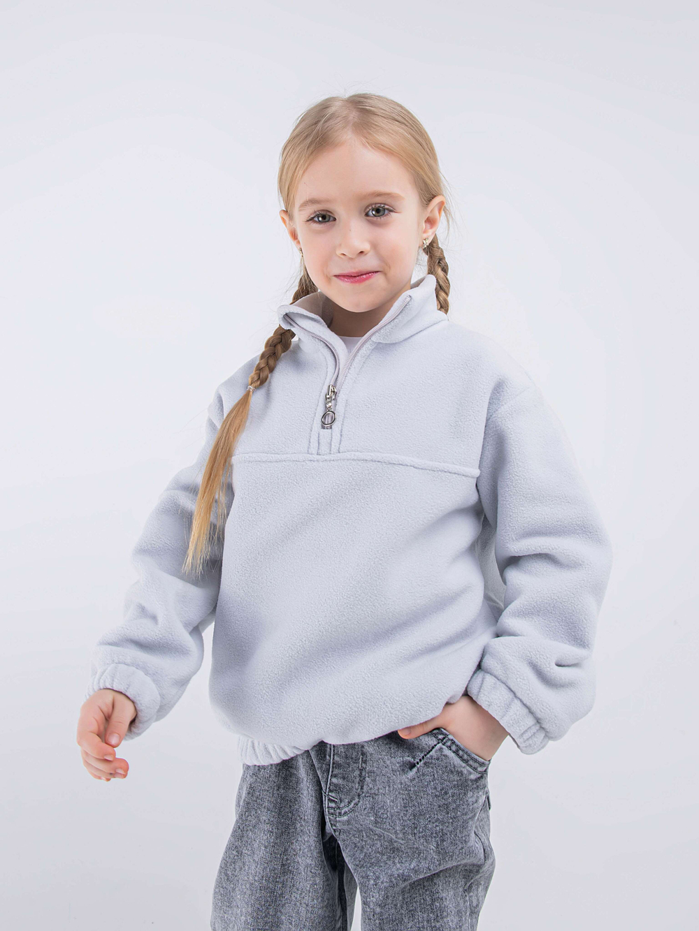 Олимпийка флисовая "Серебро"