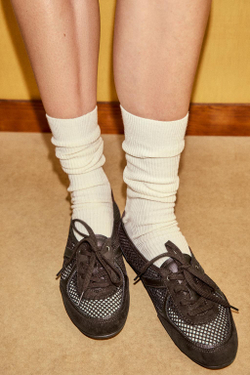 ZARA КРОССОВКИ ИЗ СЕТЧАТОЙ ТКАНИ, КОРИЧНЕВЫЙ