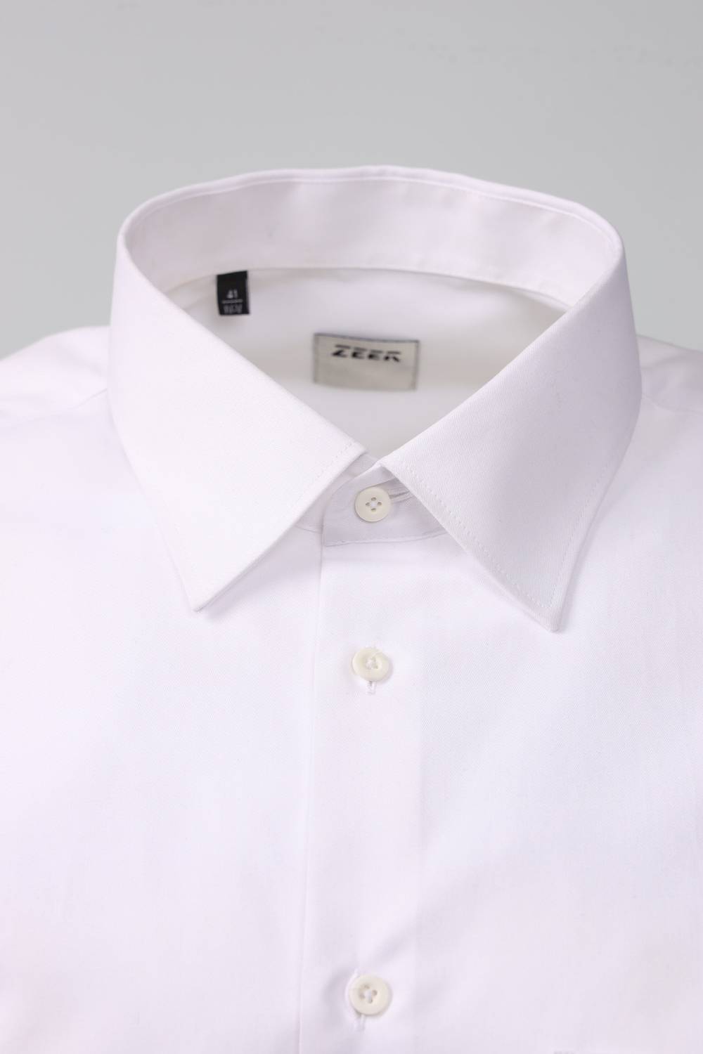 Сорочка мужская ZEER длинный рукав, overshirt, цвет белый, эффект Pеach 55214 08