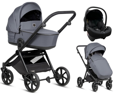 Детская коляска Tutis Mio 3 Plus Essential New 3 в 1 с автокреслом Elo Lux EduSky Black 1622103 Dark Grey