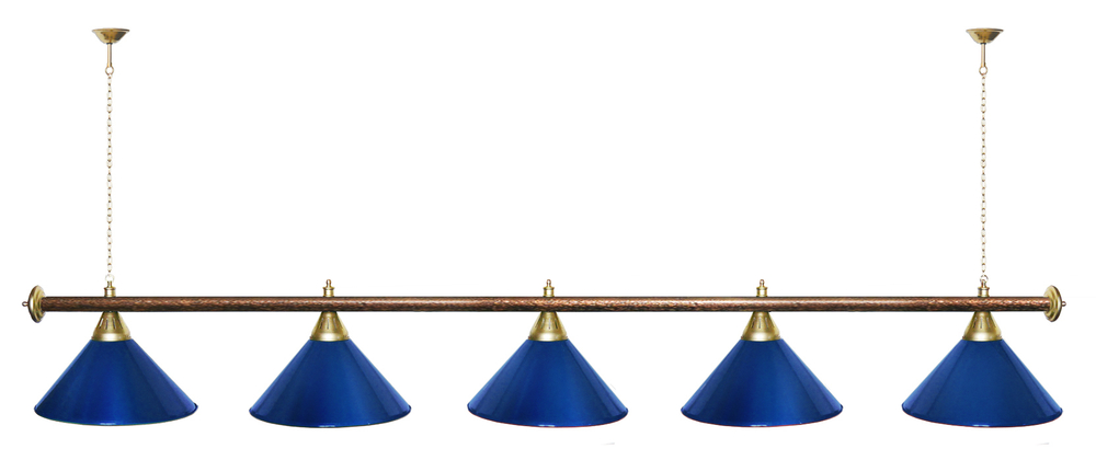 Лампа STARTBILLIARDS 5 пл. (плафоны золотые,штанга золотая,фурнитура золото)