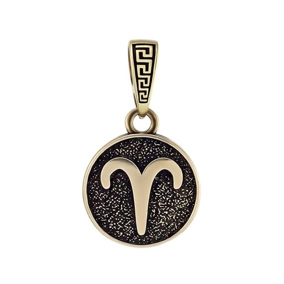 Купить знак зодиака Овен из бронзы в интернет-магазине, фото на белом фоне.