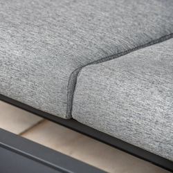 Malmo с 3-х местным диваном, комплект лаунж мебели антрацит/серый, алюминий