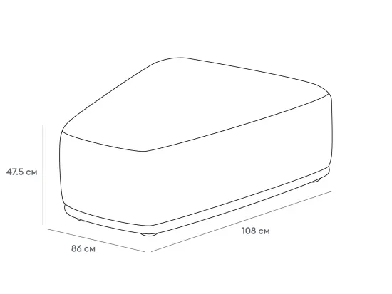 Пуф торцевой Fabro 856685