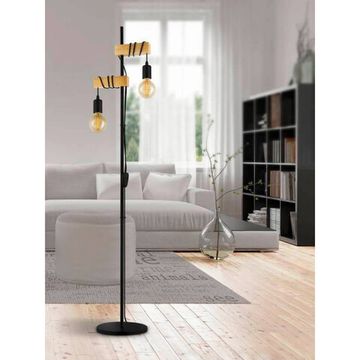 Торшер с ножным выключателем 2*E27 32919 коричневый/чёрный Townshend Eglo