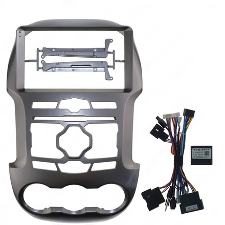 Переходная рамка магнитолы FORD RANGER 2008-2012 9 дюймов (комплект с проводами)