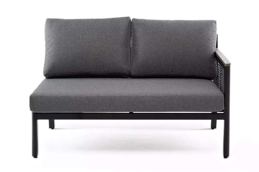 "Париж" модуль диванный левый, двухместный, цвет серый