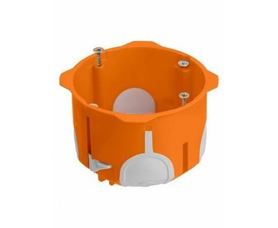 Коробка распределительная D68х50 мм, 2-х компон., саморезы, пл. лапки, IP30, оранж. TDM Electric
