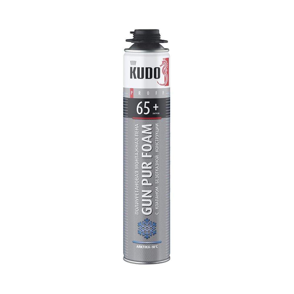 ПЕНА ПИСТОЛЕТНАЯ PROFF 65+ ПРОФИ 1000 мл 930 Г ЗИМНЯЯ (ARKTIKA -18град) (12) KUDO