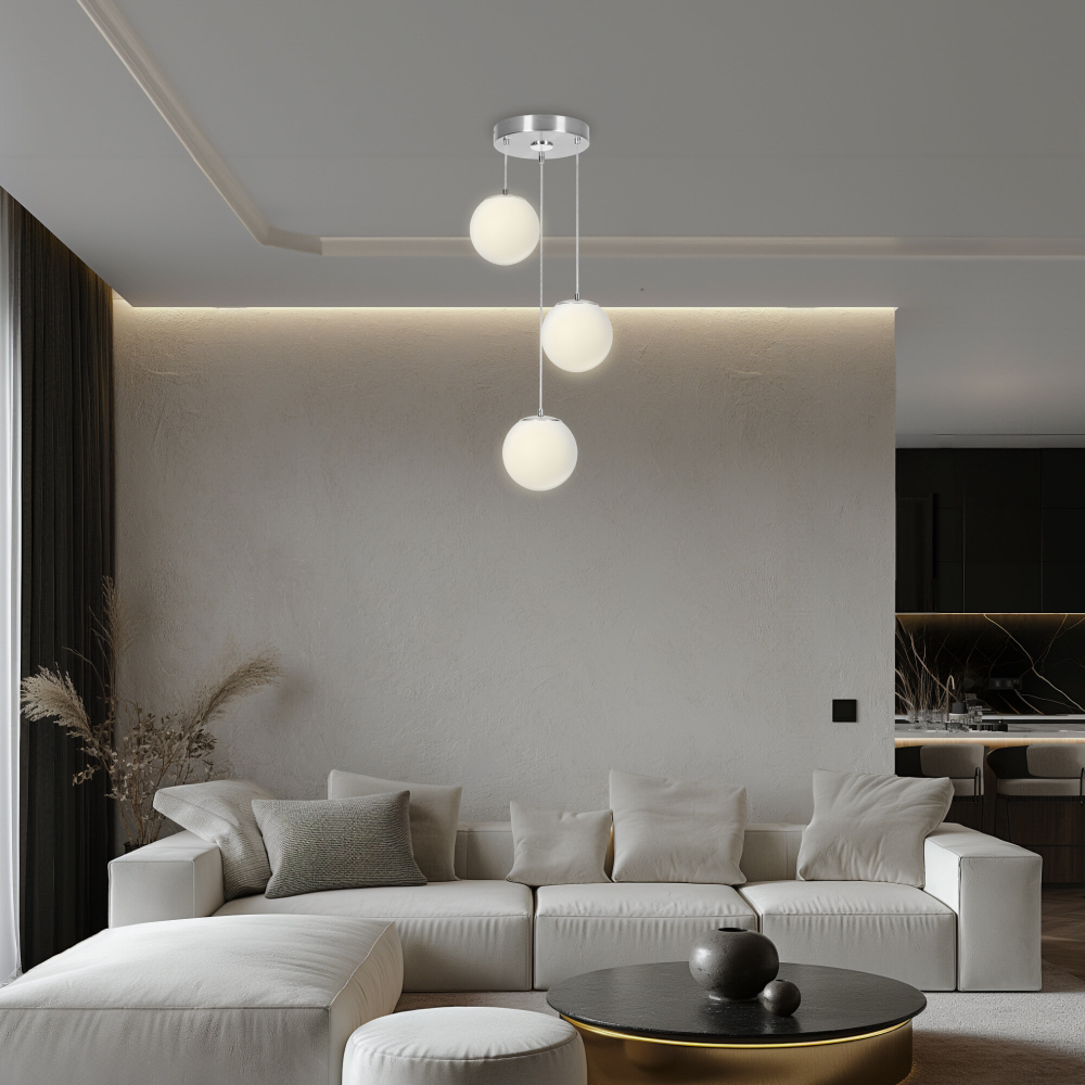 Citilux Адам Смарт CL228A031 RGB LED Умная каскадная люстра Матовый Хром