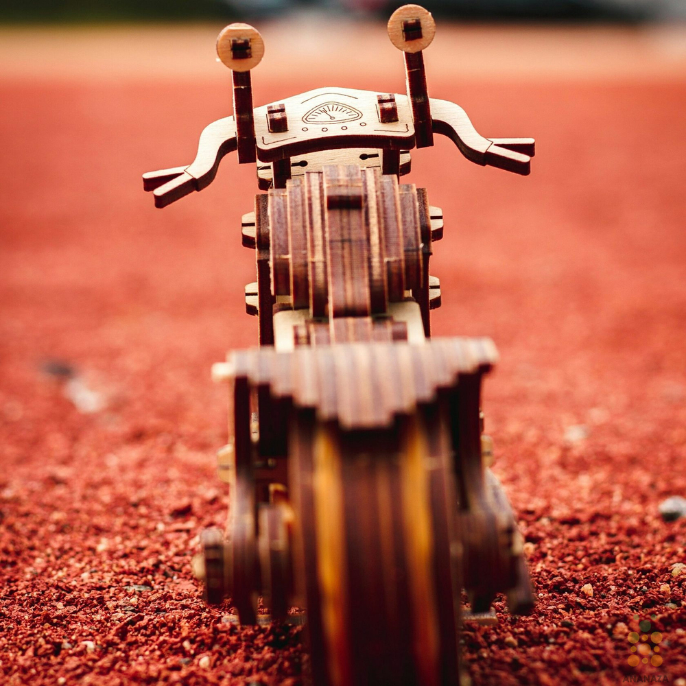 Мотоцикл Крузер (Cruiser) (EWA) - Деревянный конструктор, сборная модель, 3D пазл