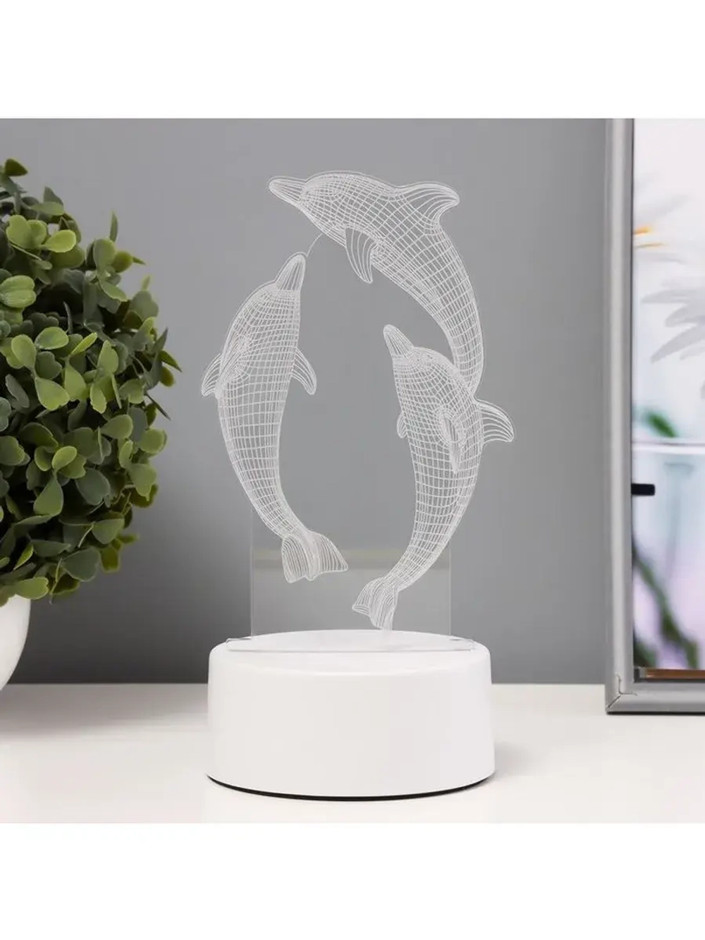 Светильник сенсорный «Дельфины» LED 7 цветов USB/от батареек